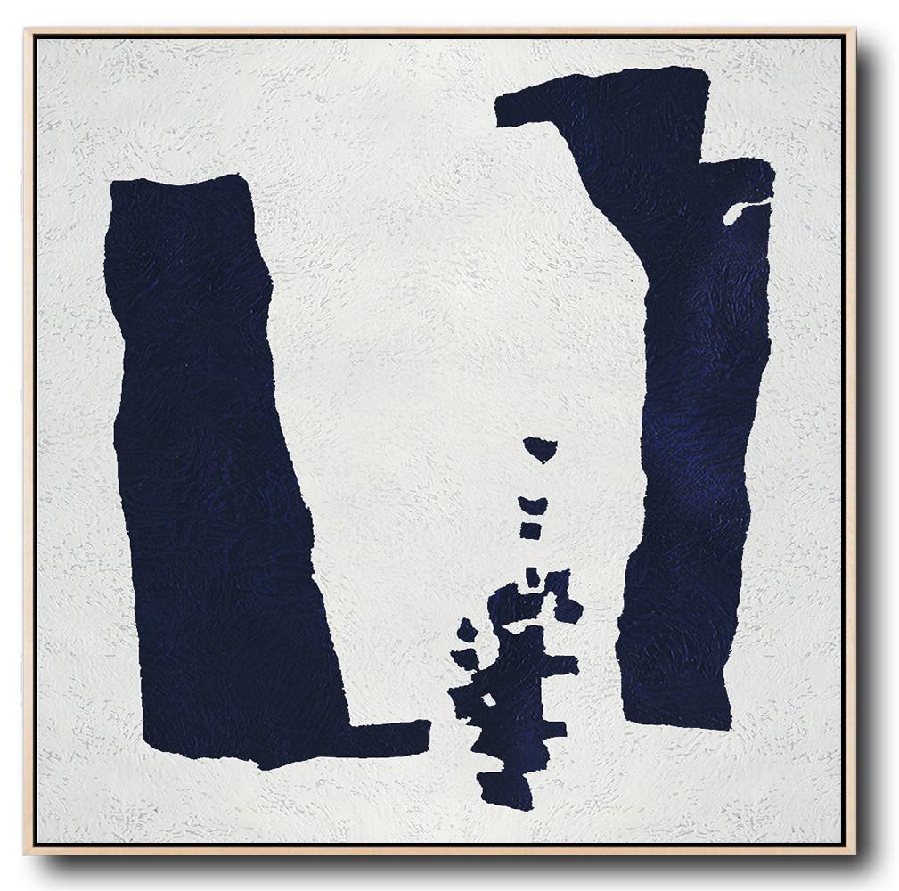 Navy Blue Minimalist Painting #NV131A